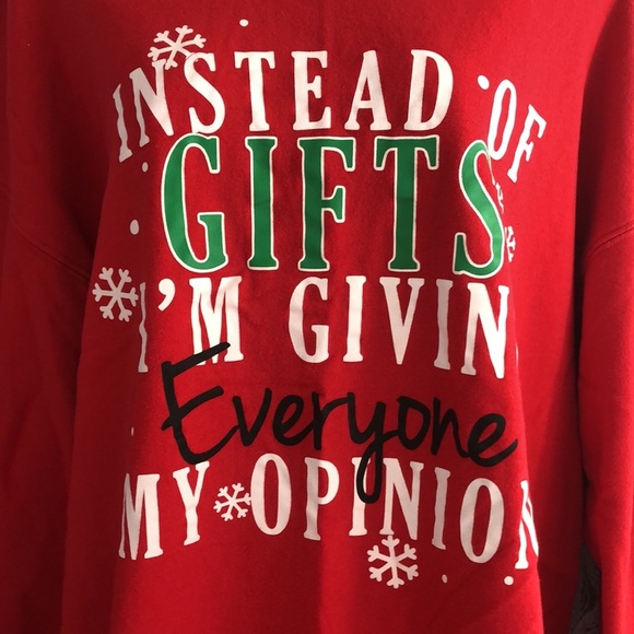 Wound Up Instead Of Gifts I’m Givin Everyone My Opinion Sweatshirt Sz: 3X - Picture 2 of 9